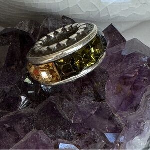 Brighton Green crystal halo bead